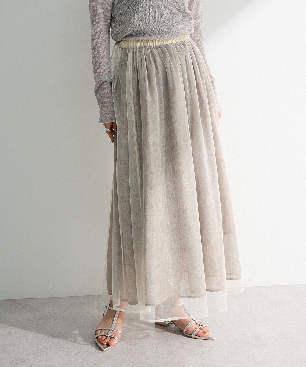 Green Parks SET2点マーブル柄＋チュールスカート 