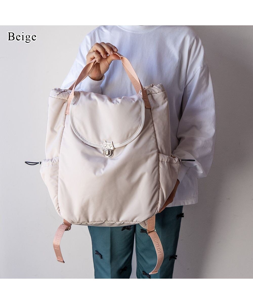 tsumori chisato CARRY ネコメタル リュック 手提げ ハンドバッグ 2way 