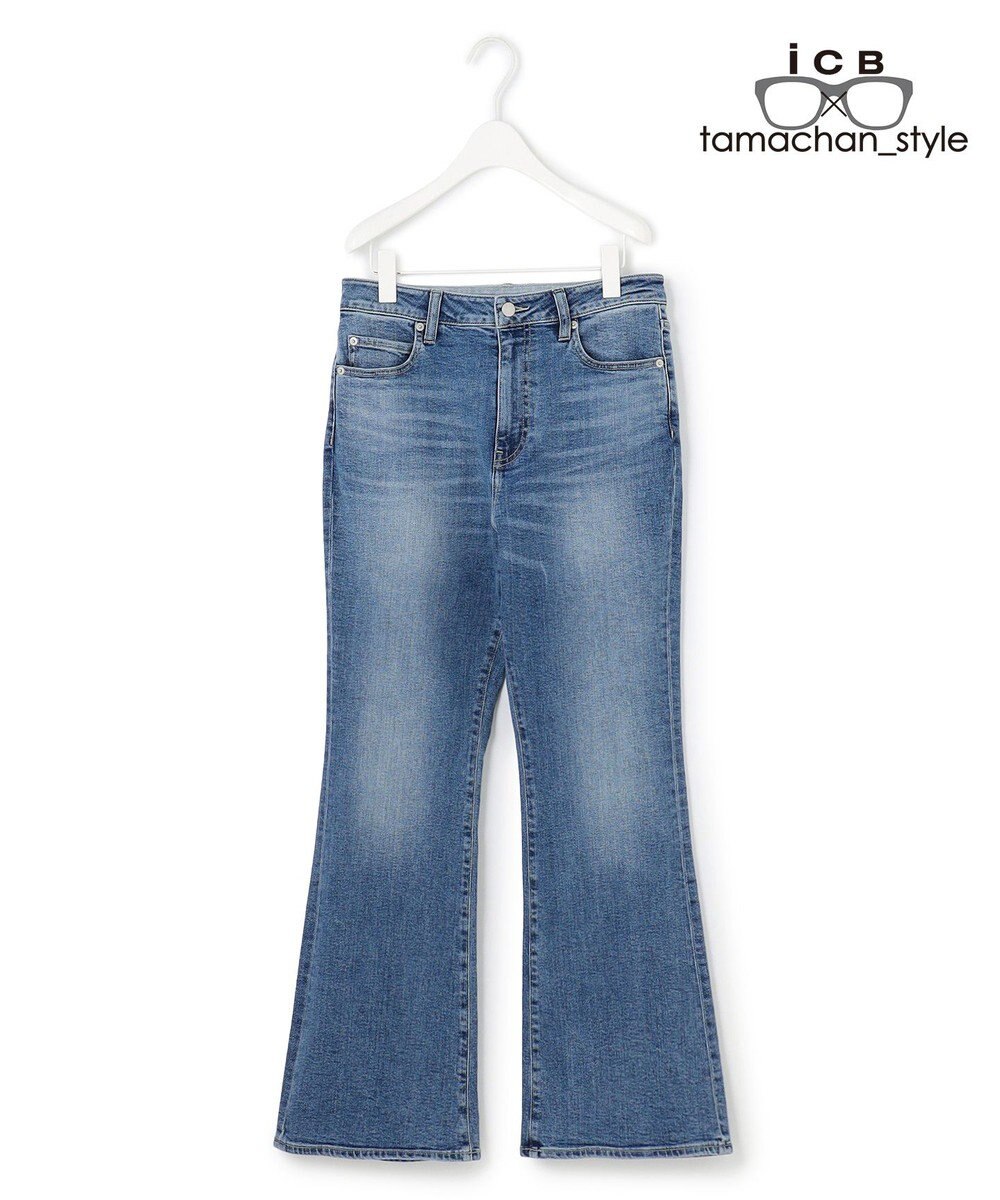 ICB 【ICB×tamachan_style コラボ】スタイルアップ フレアデニム 