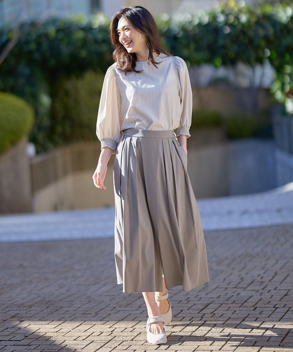 ANY L 【洗濯機可能/接触冷感/UVケア/イージーケア/ウエストゴム】清涼リラックススカーチョ 