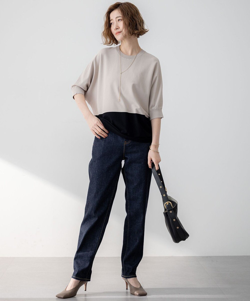 23区 S 【洗える】レーヨンポリエステルストレッチ ドルマン ニット 