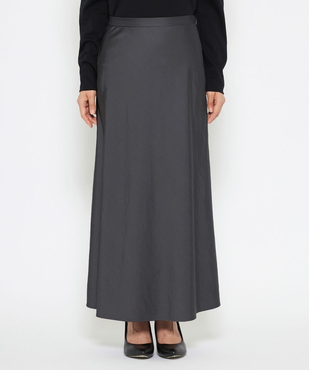 uncrave 【洗える】サテン フレアスカート（uncrave STANDARD） 