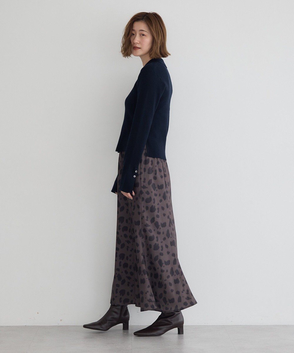 YECCA VECCA アニマル柄プリントマーメイドスカート 