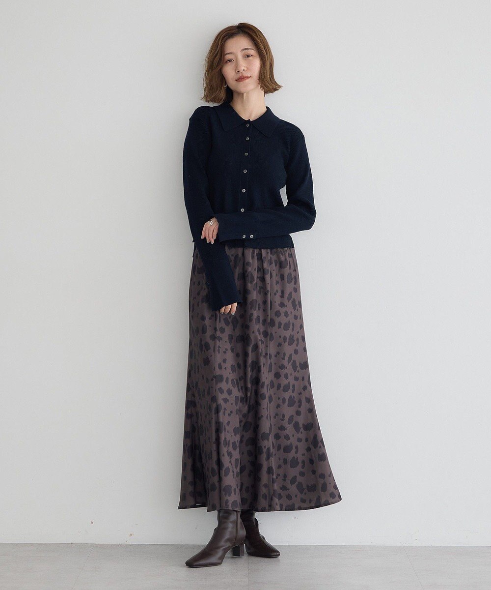 YECCA VECCA アニマル柄プリントマーメイドスカート 