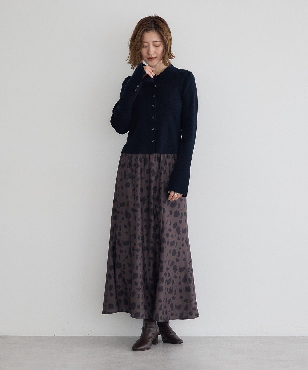 YECCA VECCA アニマル柄プリントマーメイドスカート 