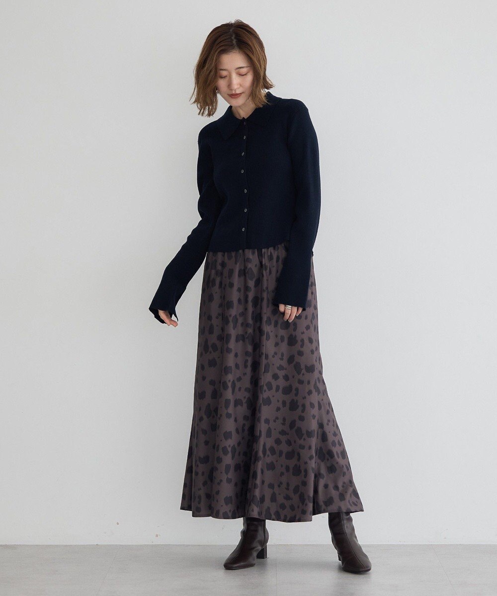 YECCA VECCA アニマル柄プリントマーメイドスカート 