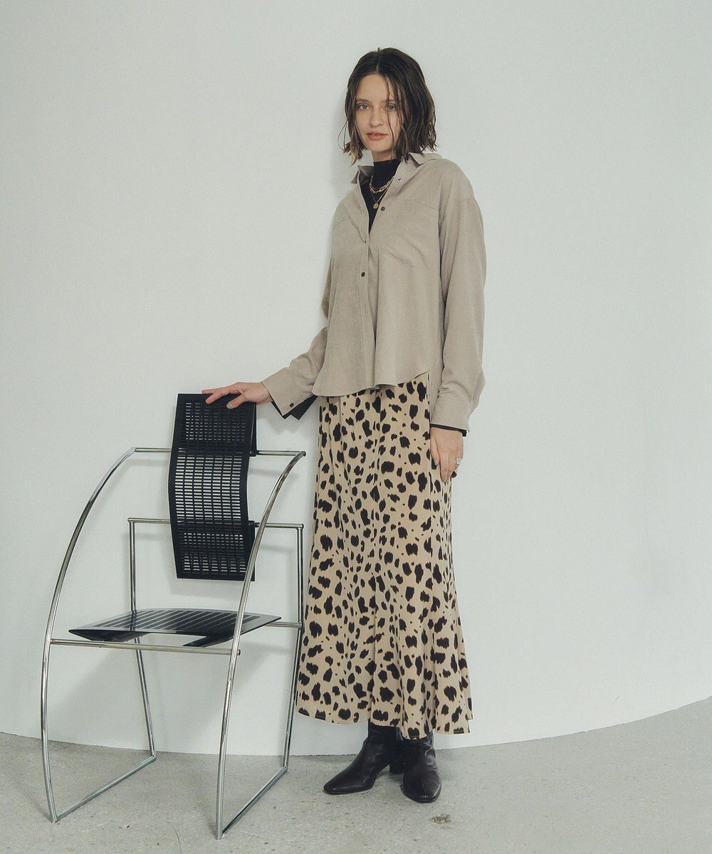 YECCA VECCA アニマル柄プリントマーメイドスカート 