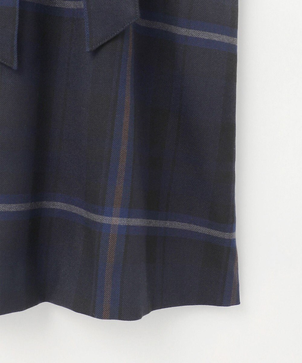 J.PRESS LADIES L 【洗える】テトロンレーヨン/ウール milledタータン ワンピース 