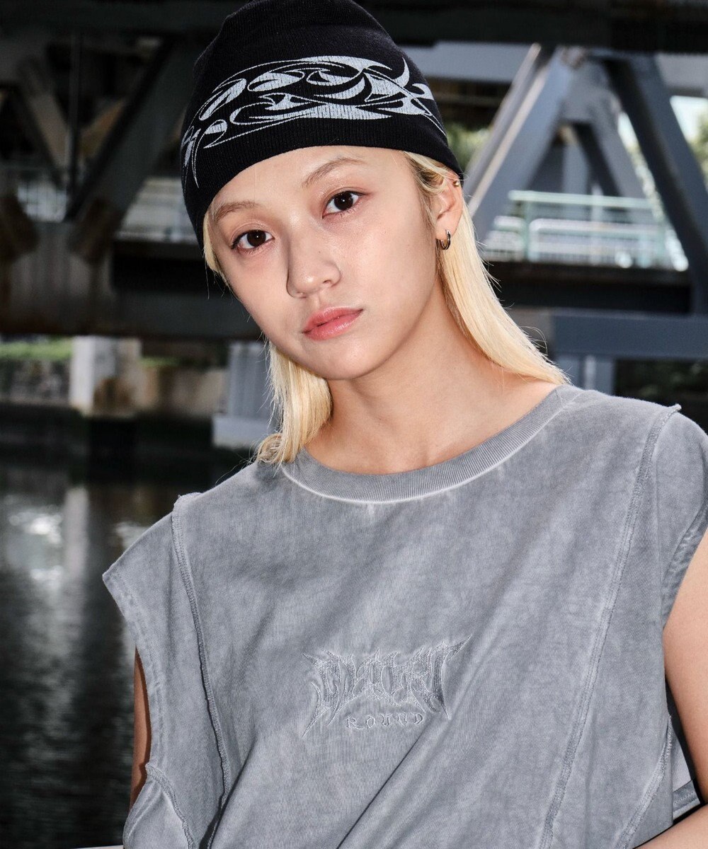 WEGO 【ユニセックス着用ITEM/MLサイズ展開】コールドダイスウィッチングロゴノースリーブ 