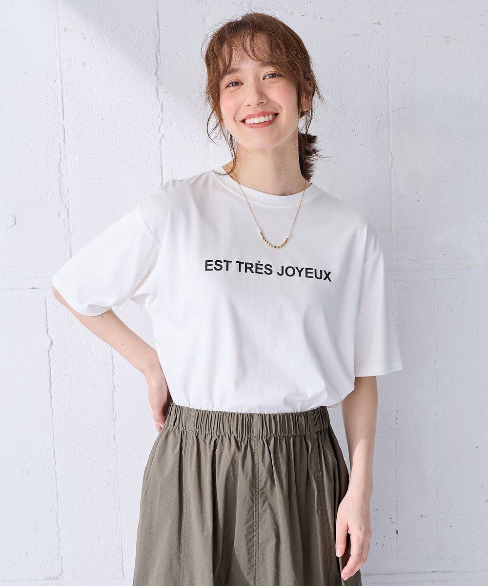 ANY L 【汗ジミ防止加工】シルケットスムース半袖ロゴTシャツ 