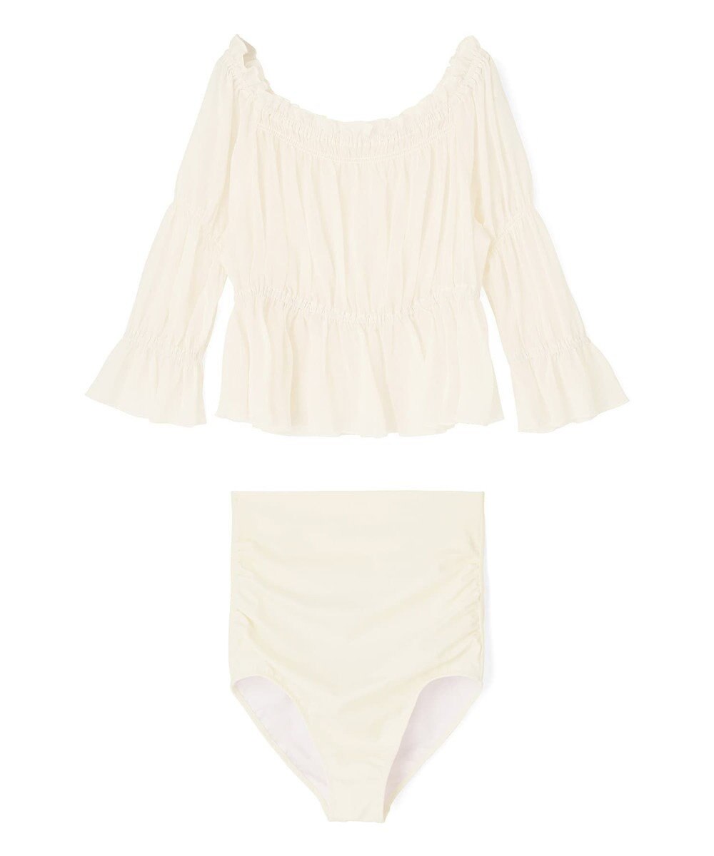 San-ai Resort（三愛水着楽園） パフスリーブトップス付き3点セット水着　9M　【San-ai Resort（サンアイリゾート）】 