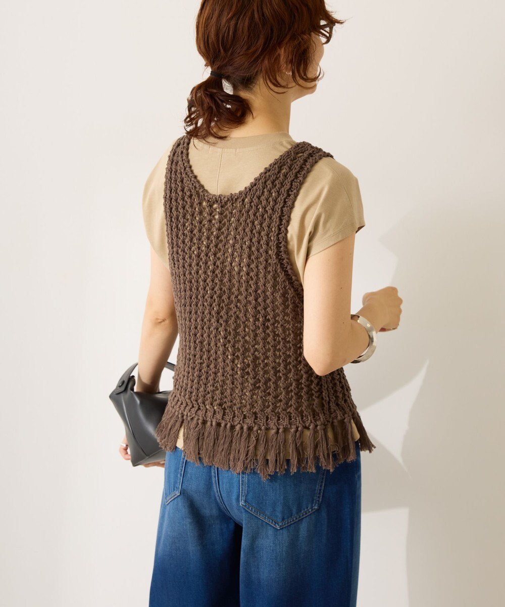 AMERICAN HOLIC 【前後2WAY】フリンジショートベスト 