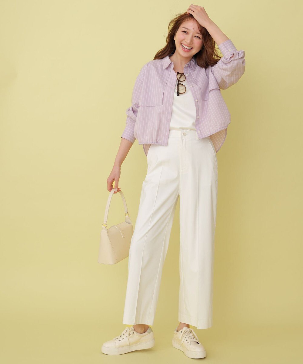 ANY SIS L エアリーストレッチ ワイドパンツ 