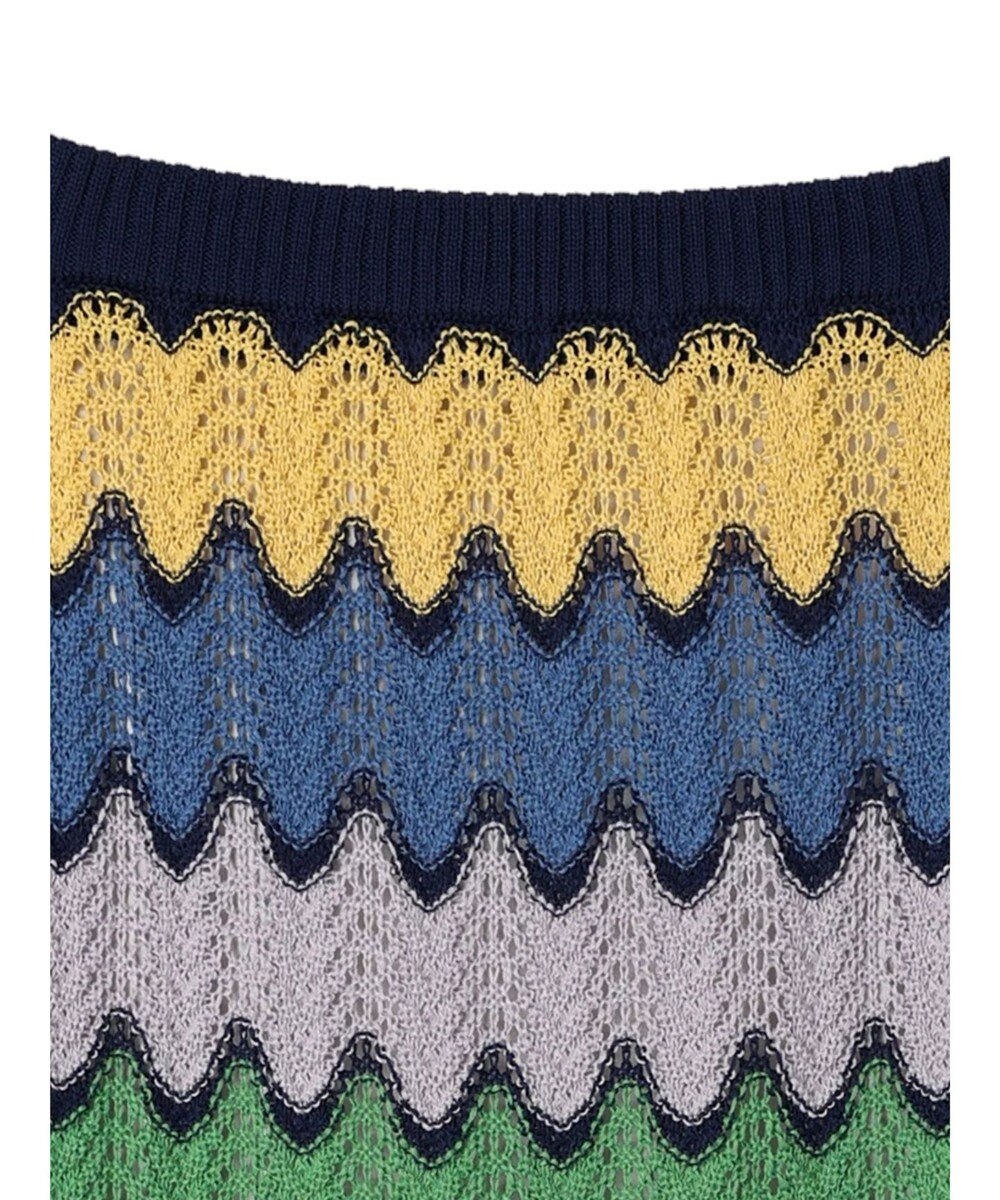 Green Parks 透かし編みマルチボーダースカート 