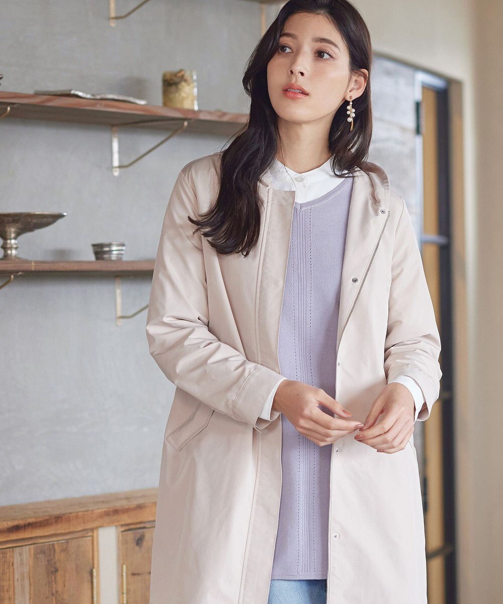 Tiaclasse 【洗える】Vネックラウンドヘムニットチュニック 