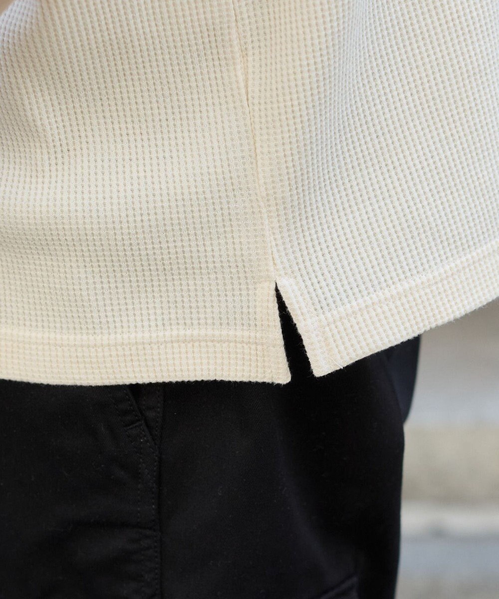 WEGO 【ユニセックス着用ITEM/MLサイズ展開】ワッフルラインポロ 