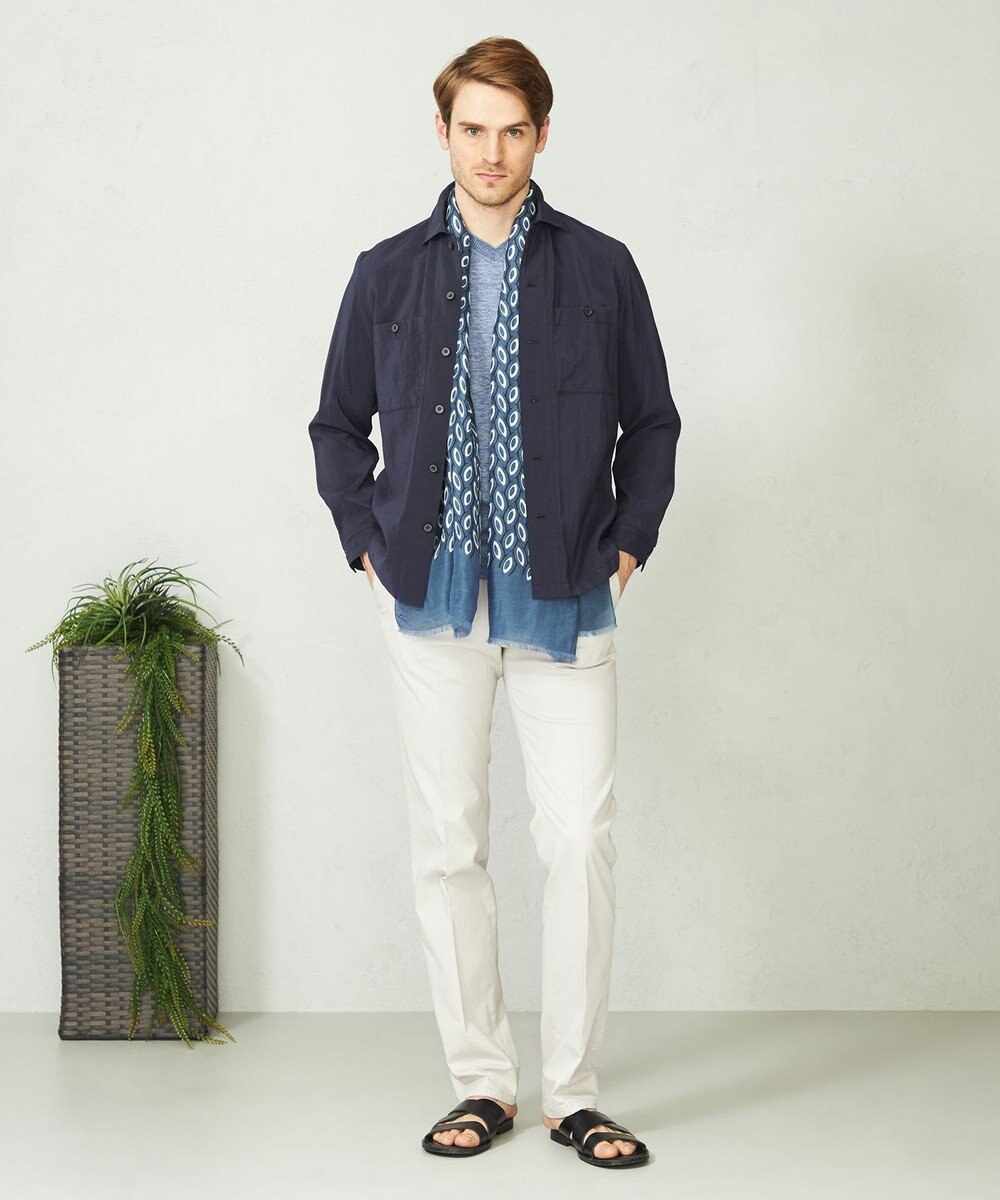 JOSEPH ABBOUD 【キングサイズ・サスティナブル】リンクルマイヤー シャツアウター 