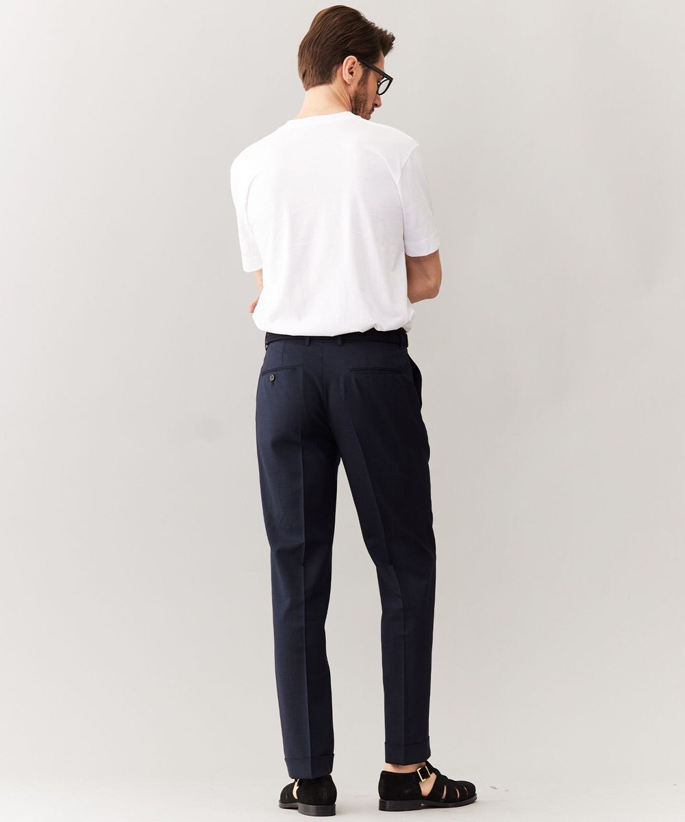 GOTAIRIKU ロングセラー【洗える/折り目加工/シワになりにくい/ウエストアジャスター】ウォッシャブル サマーウール100％パンツ_限定色(ノータック)23/24年モデル 