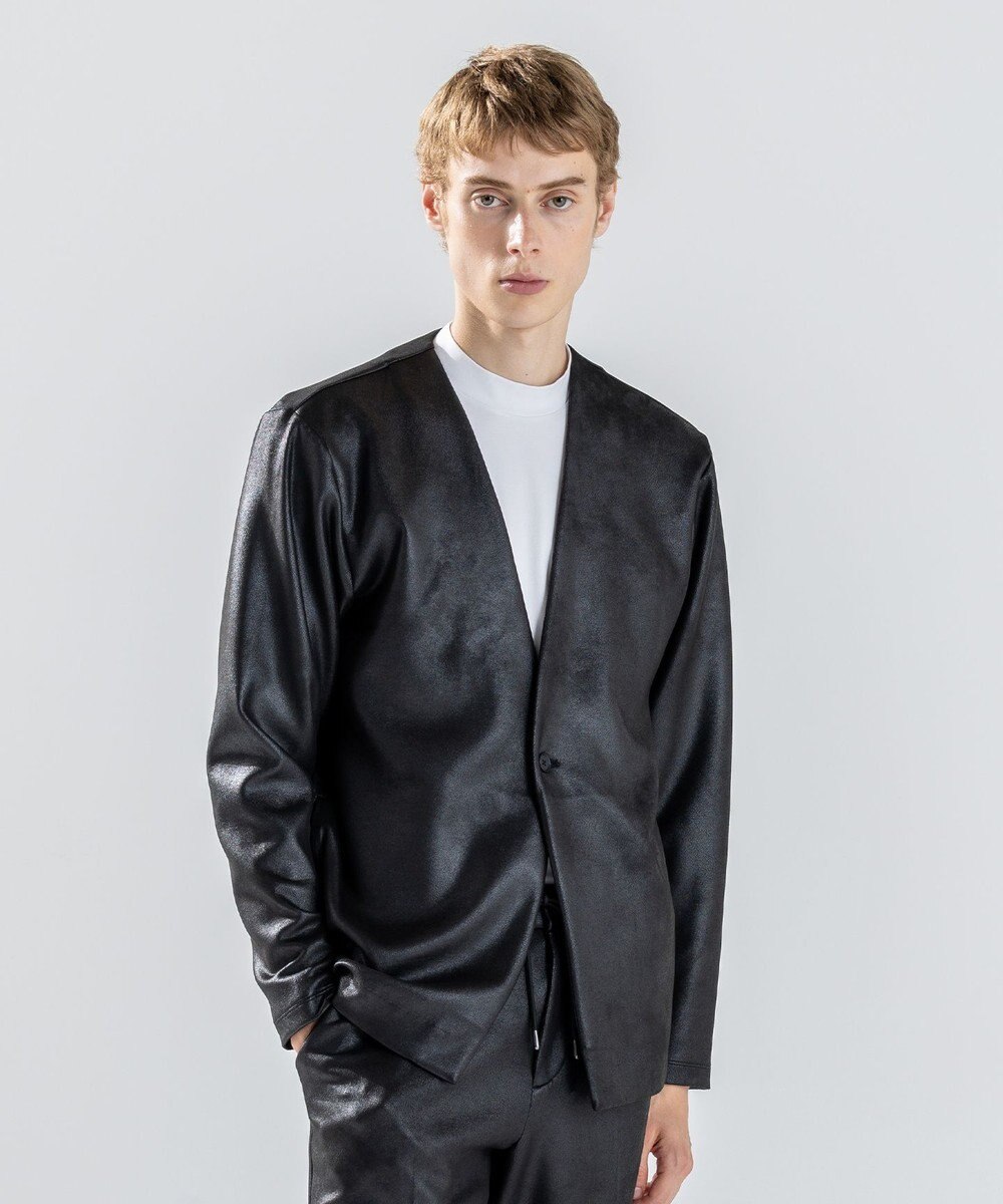 JOSEPH HOMME 新素材【ストレッチ/光沢感】レザーライクジャージー　カーディガン 