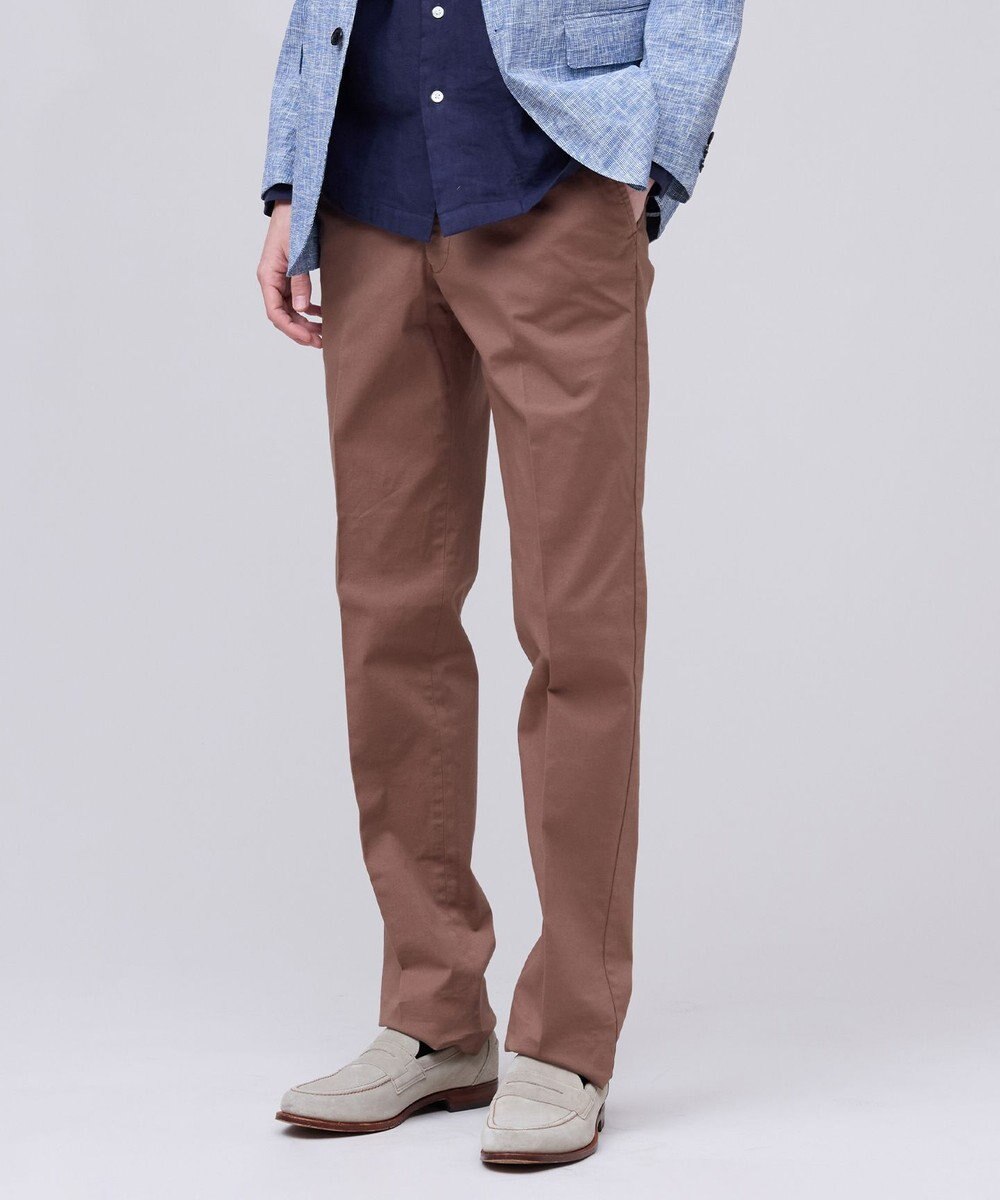 J.PRESS MEN 【ストレッチ】オックスガーメントダイ ステムテーパード パンツ 