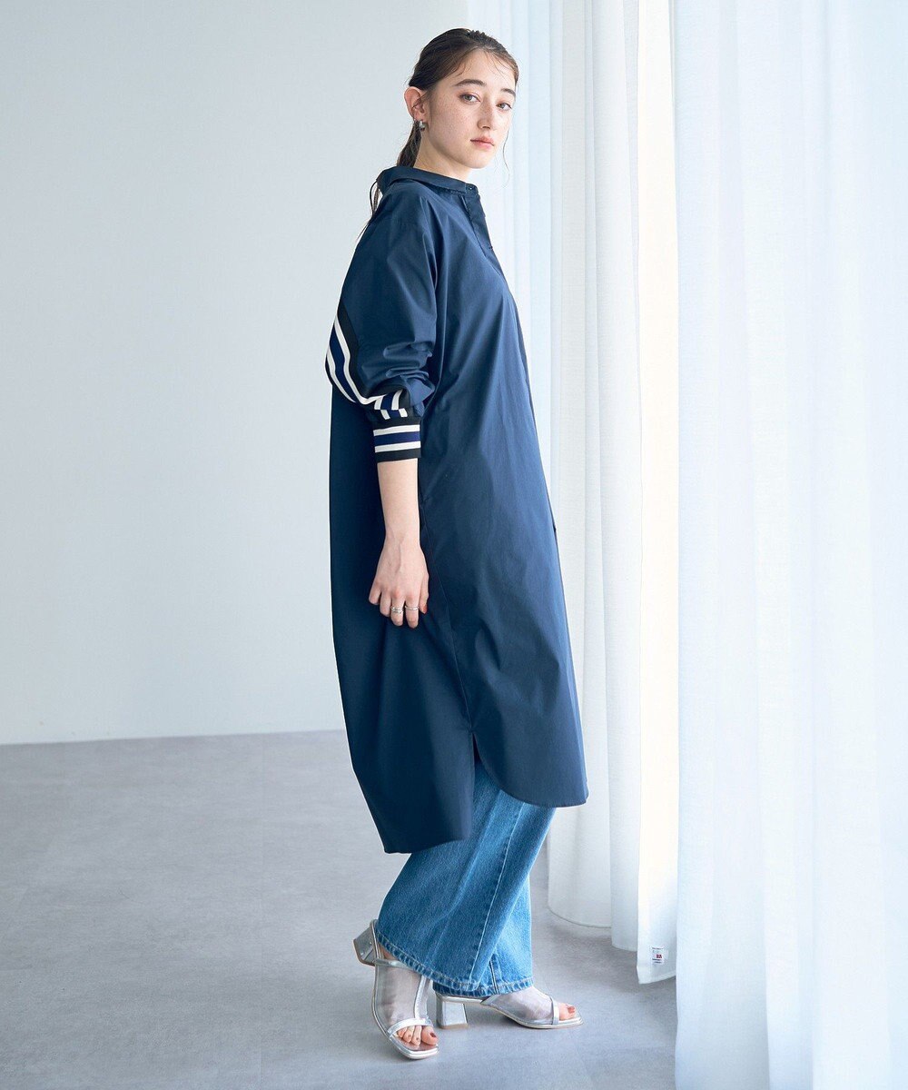 YECCA VECCA リブMIXシャツワンピース 