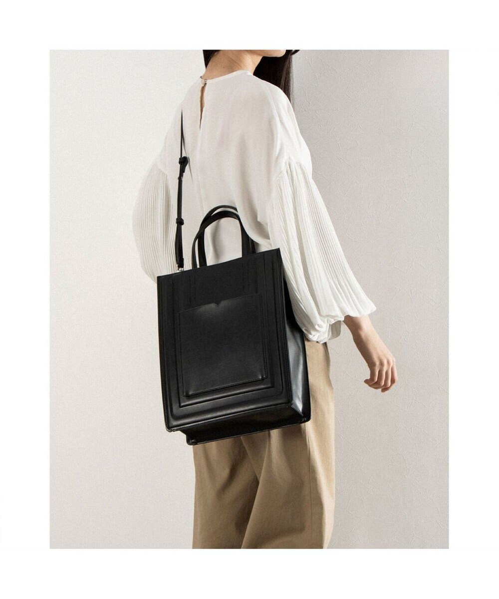 UNBILLION カシュカシュ cachecache / パネル型押し2wayトート 