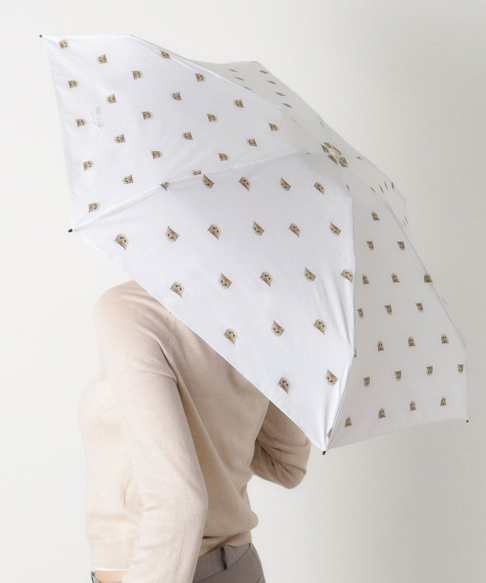 MOONBAT 【UVカット/コンパクト】ポール & ジョー (PAUL & JOE ACCESSOIRES) 折りたたみ雨傘 ドットヌネット 