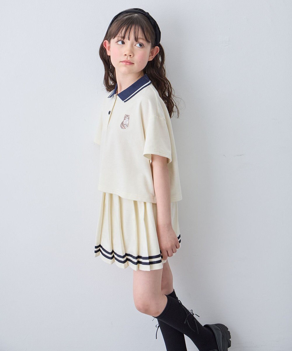 ANY KIDS 【洗濯機可能/吸汗速乾】ドライタッチ プリーツスカパン 