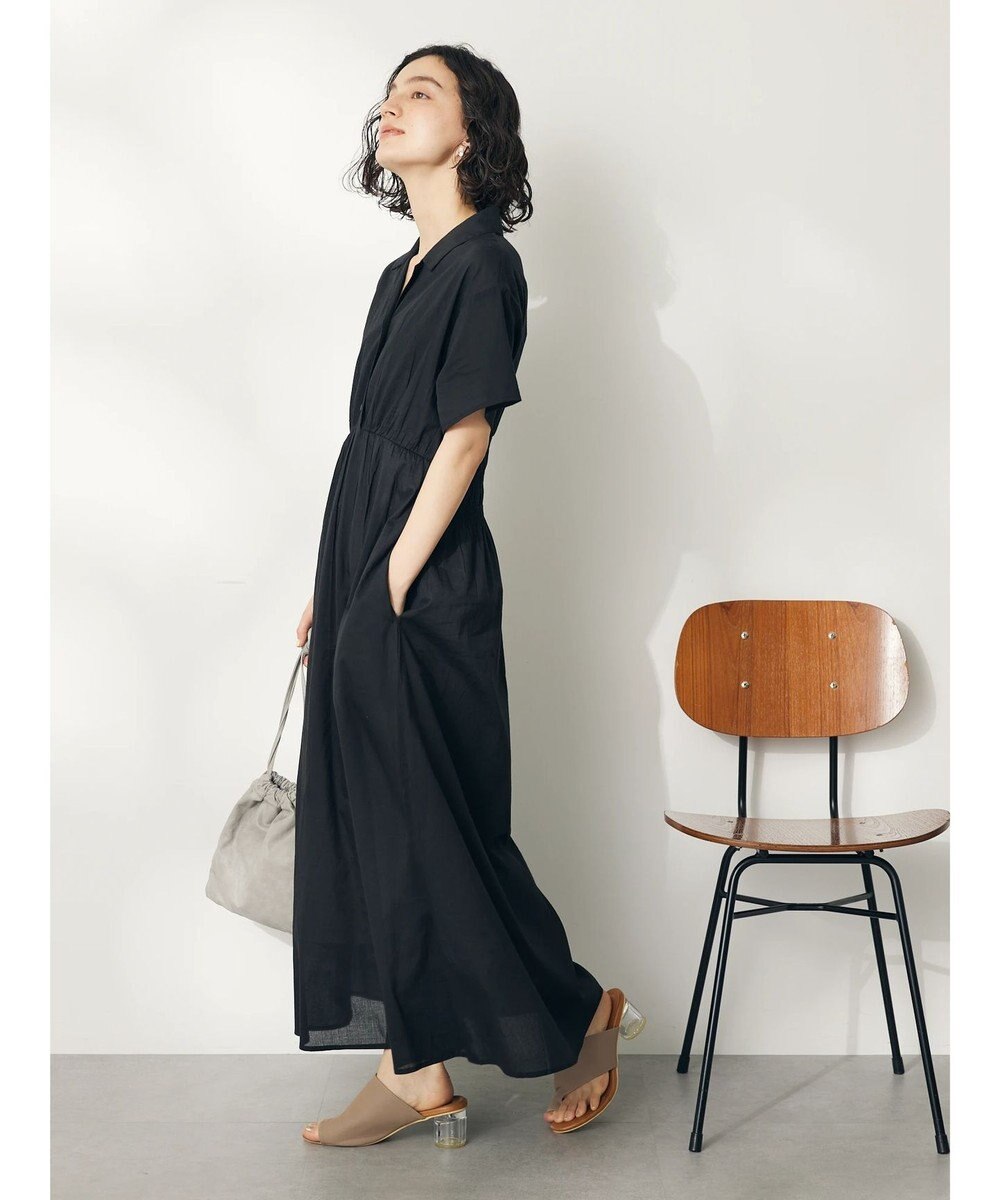 CRAFT STANDARD BOUTIQUE インド綿オープンカラーワンピース 