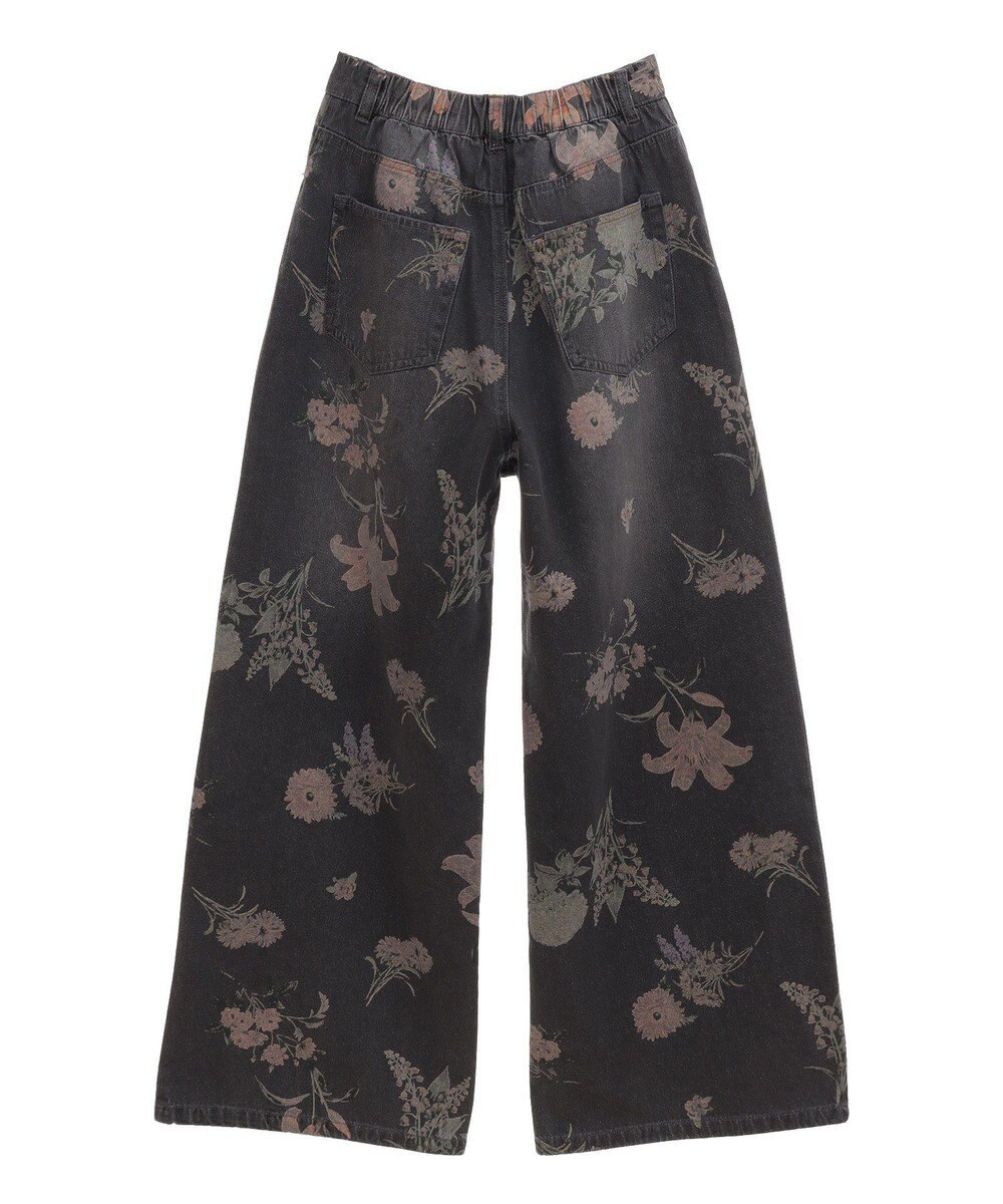 Green Parks ・ＳＵＧＡＲ　ＳＰＯＯＮ　フラワーｐｔデニムワイドパ 