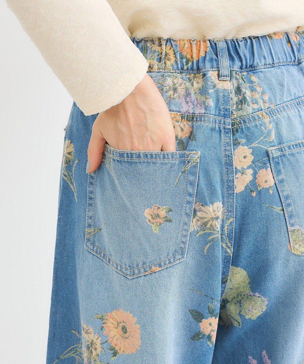 Green Parks ・ＳＵＧＡＲ　ＳＰＯＯＮ　フラワーｐｔデニムワイドパ 