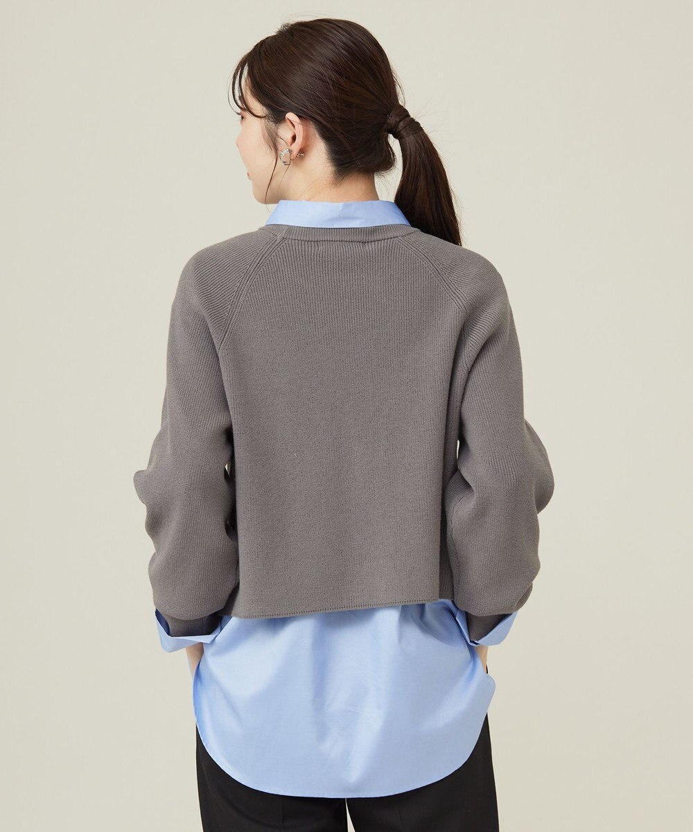 ANY SIS 【BAILA12月号掲載・貴島明日香さんコラボ】ニットレイヤード シャツ ツインセット 