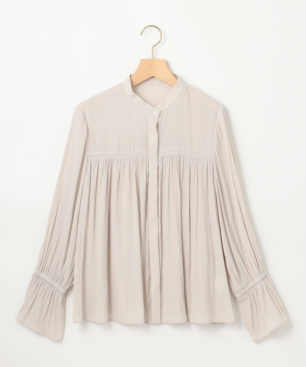 組曲 L 【WEB限定】ギャザーライトデシン ブラウス 