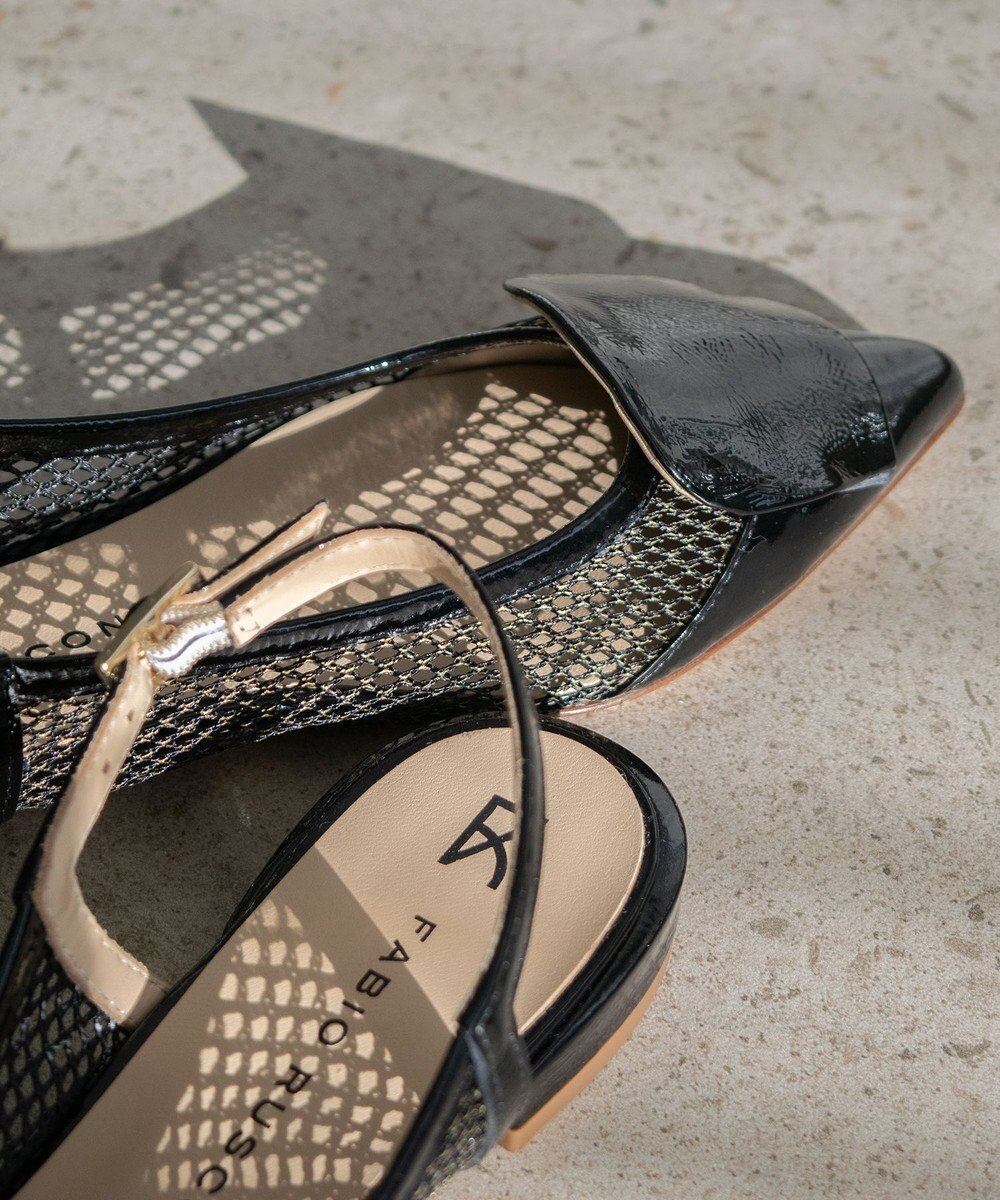 INTER-CHAUSSURES 【FABIO RUSCONI】異素材コンビポインテッドバックバンド 