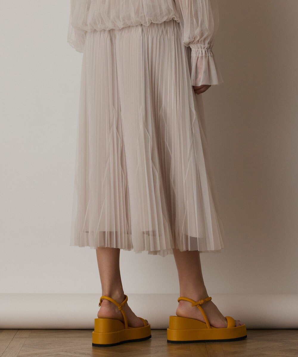 GRACE CONTINENTAL チュールマチプリーツスカート 