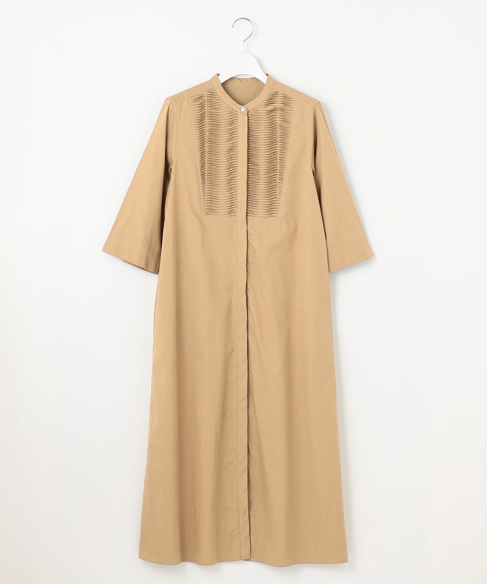 23区 【Indian Factory】コットンポプリン タックディテール シャツワンピース 