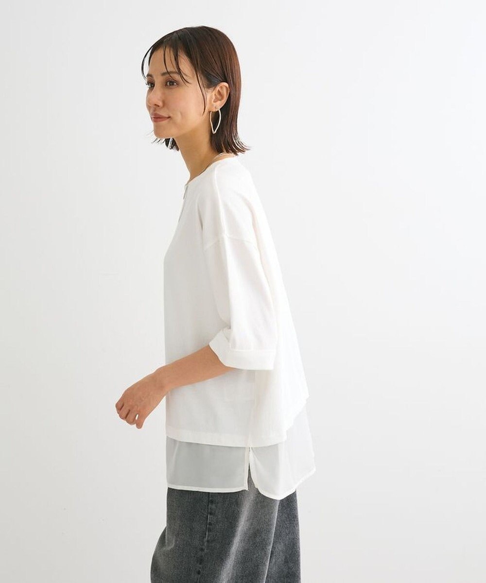 Green Parks ５分袖裾シアードッキングチュニック 