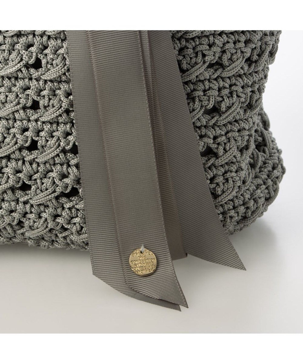 UNBILLION カシュカシュ cachecache / 下がりグログラン柄編みトート カゴバッグ 