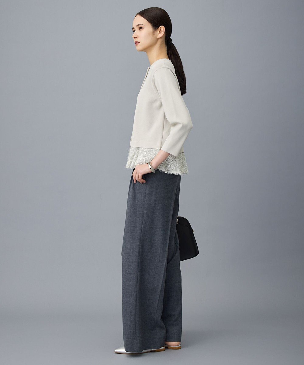 自由区 S 【SHIHOさん着用】ジャカードコンビ カーディガン 