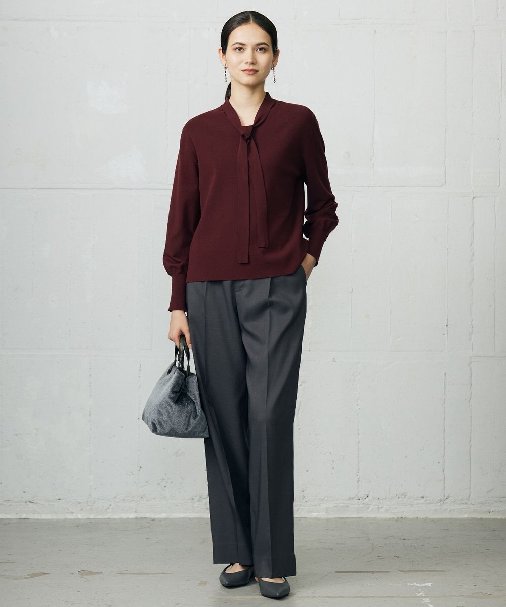 自由区 S 【カタログ掲載】ウールライクストレッチワイド パンツ 