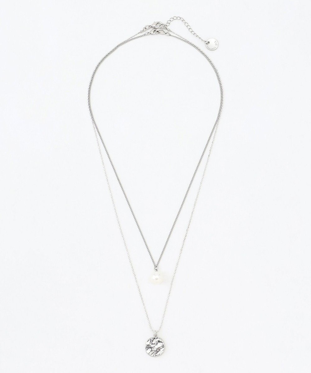 ANY SIS メタルコイン2連 ネックレス 