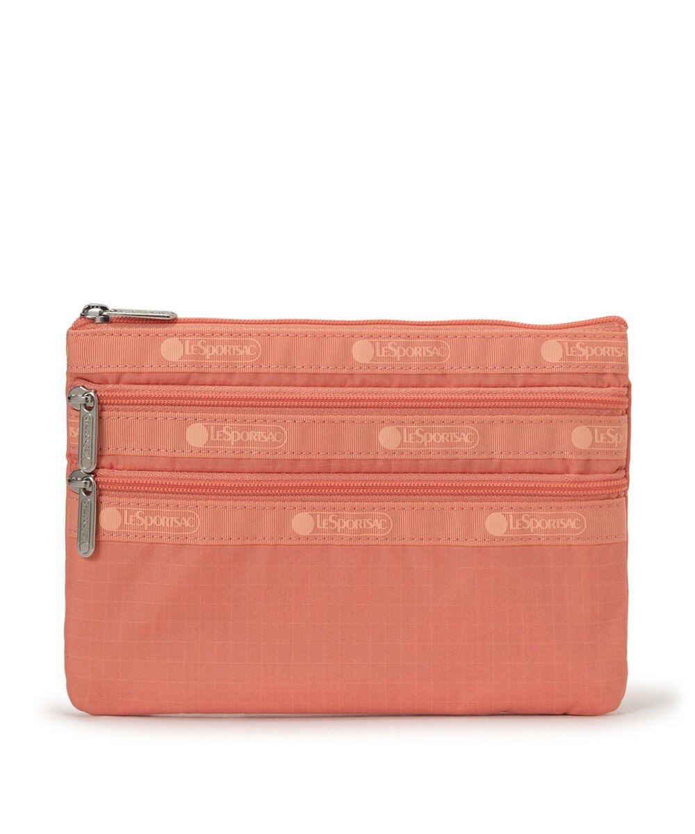 LeSportsac 3ZIP COSMETIC/コーラルパンチ 