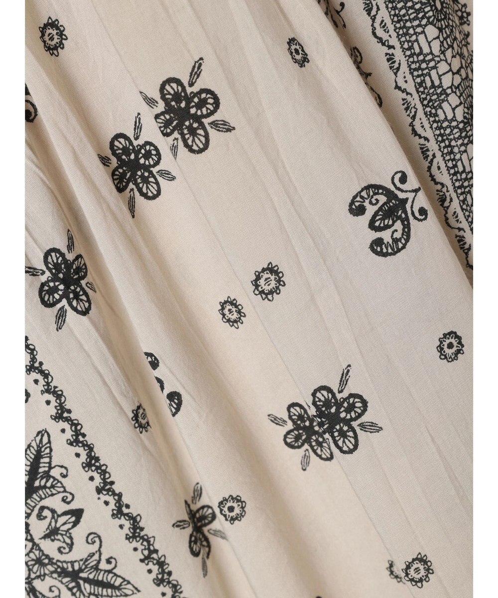 CRAFT STANDARD BOUTIQUE パネル柄ウエスト切り替えボリュームワンピース 