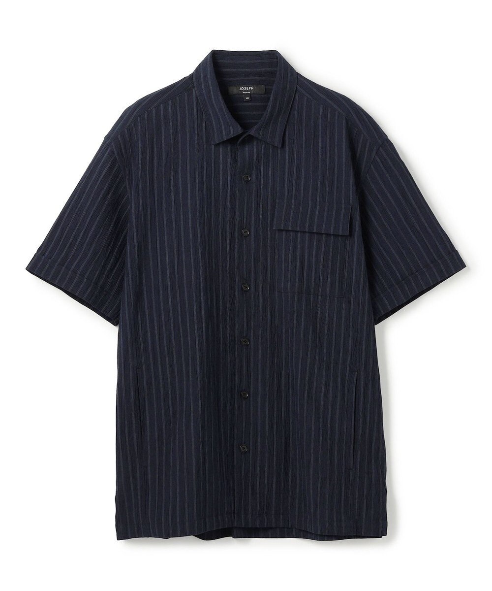 JOSEPH HOMME 【新素材】エアリッジストレッチ ポケット付レギュラーカラー半袖シャツ 