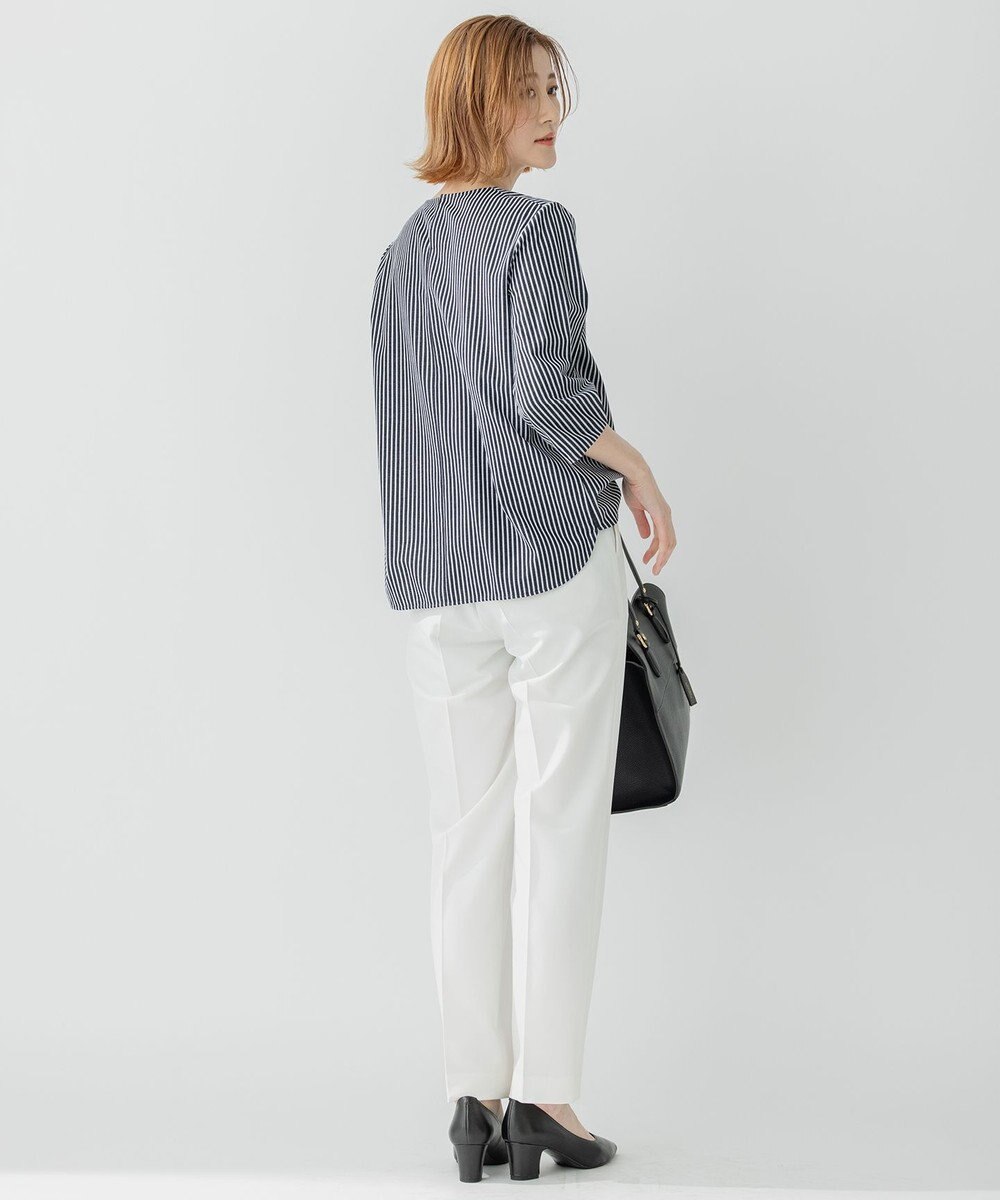 23区 【洗える】ストレッチツイル センタープレス パンツ 