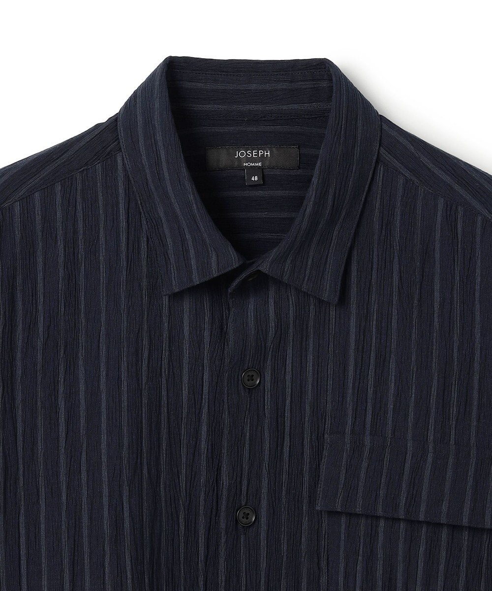 JOSEPH HOMME 【新素材】エアリッジストレッチ ポケット付レギュラーカラー半袖シャツ 