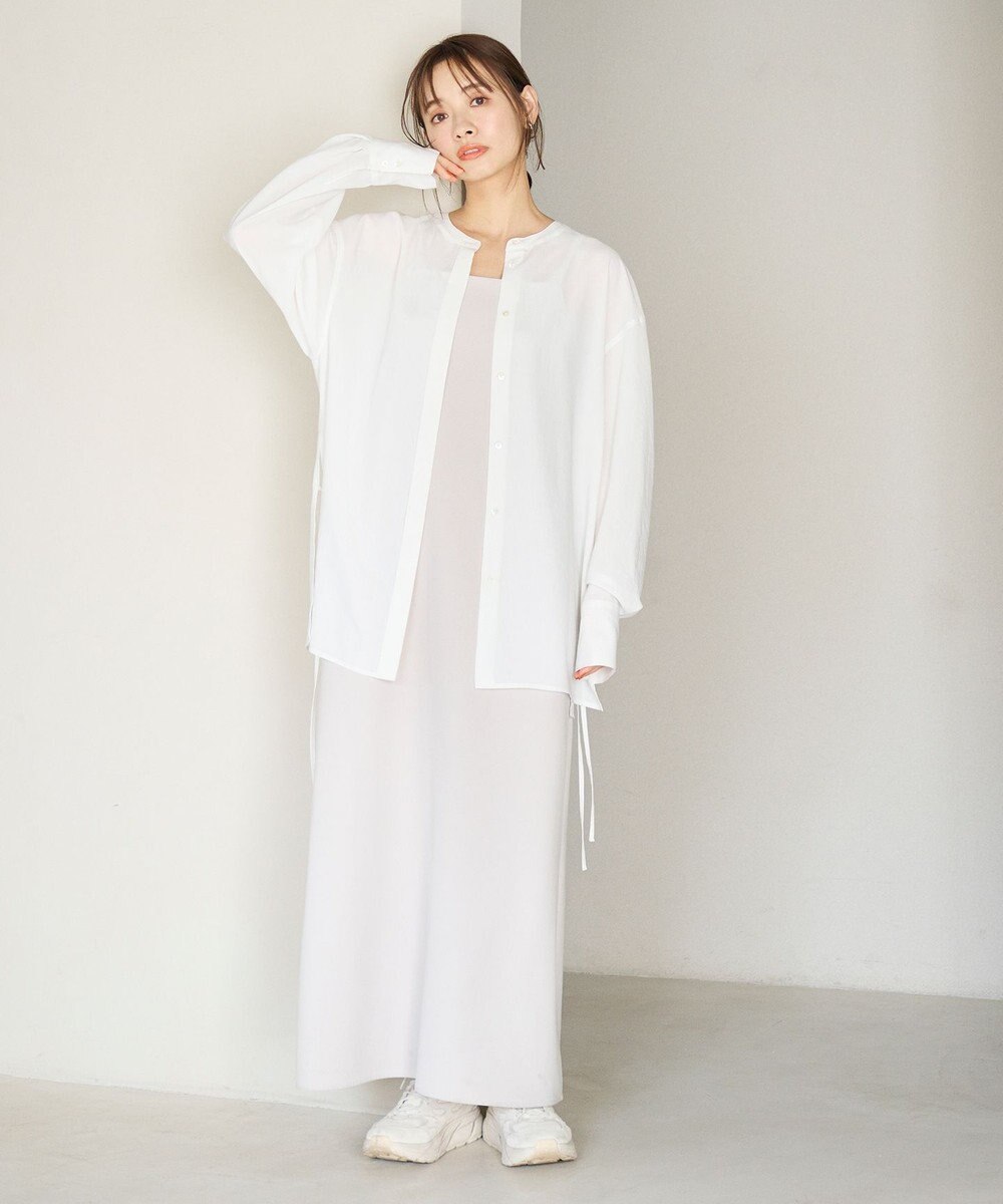 #Newans ルーズシルエットシアーシャツ 