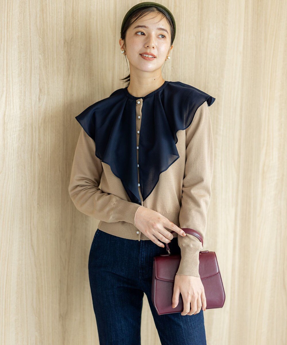 組曲 【洗える・6色展開】Elenaベーシックニット カーディガン 