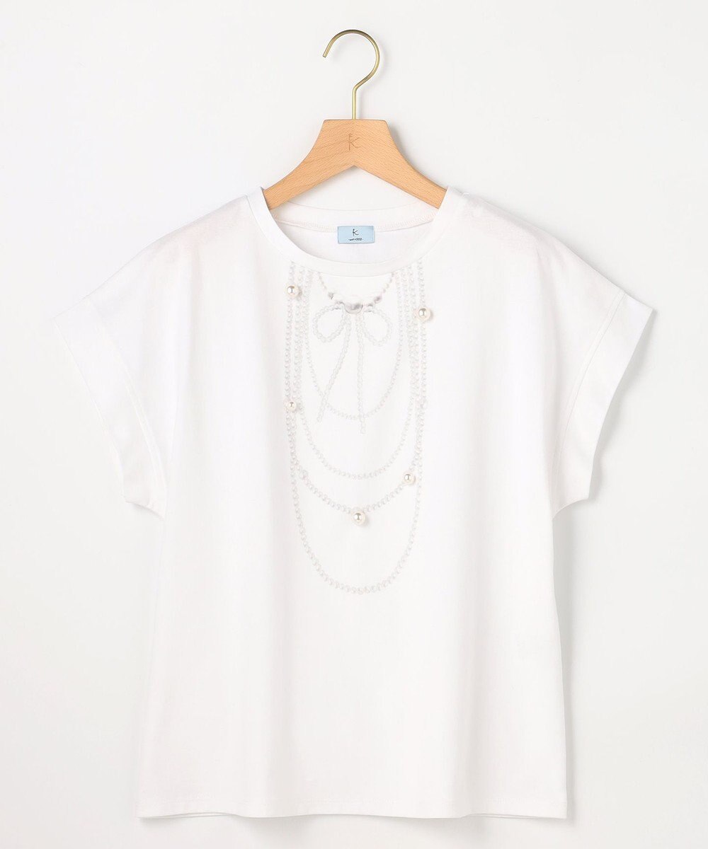 組曲 S 【先行予約・WEB限定】トロンプルイユ パールネックレスＴシャツ 