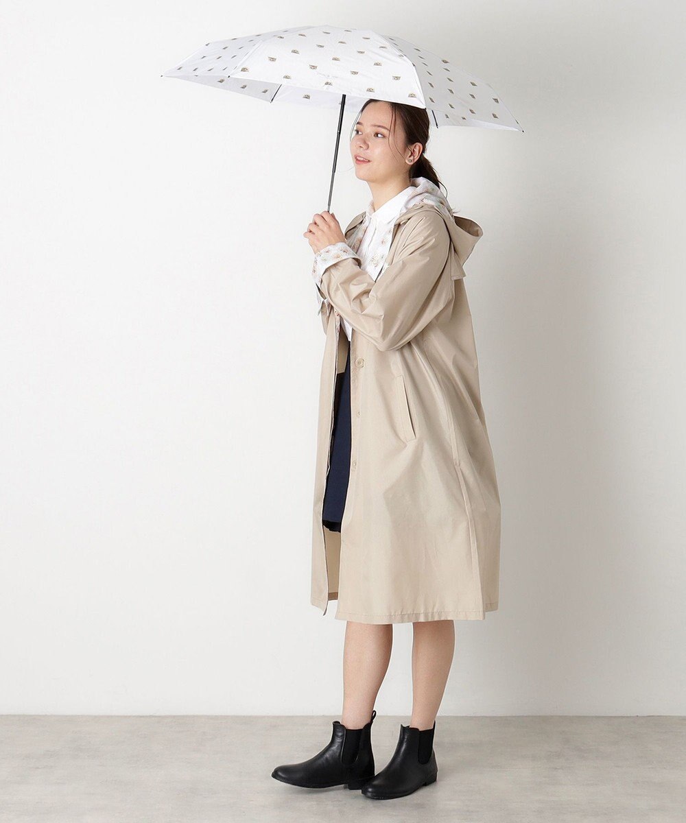 MOONBAT 【UVカット/コンパクト】ポール & ジョー (PAUL & JOE ACCESSOIRES) 折りたたみ雨傘 ドットヌネット 